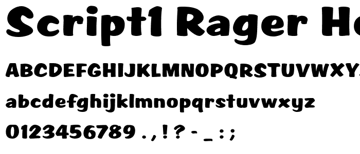 SCRIPT1 Rager Hevvy Normal font